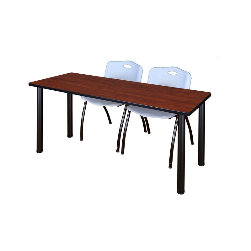 Reliable Regency Kee Training Table with 2 M Stack Chairs 60"W x 24"D x 29"H (REG - MT6024 - 47) - SchoolOutlet