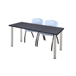 Reliable Regency Kee Training Table with 2 M Stack Chairs 60