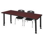 Reliable Regency Kee Mobile Learning Environment table with 2 Andy stack chairs 60