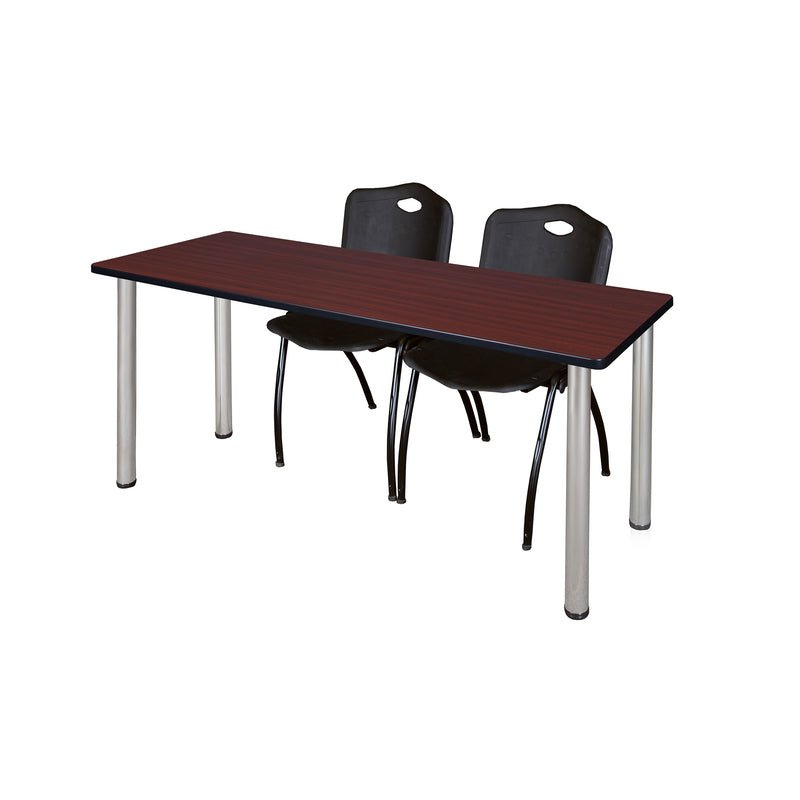 Reliable Regency Kee Training Table with 2 M Stack Chairs 60"W x 24"D x 29"H (REG - MT6024 - 47) - SchoolOutlet