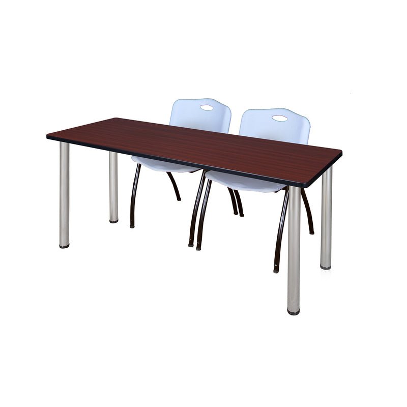Reliable Regency Kee Training Table with 2 M Stack Chairs 60"W x 24"D x 29"H (REG - MT6024 - 47) - SchoolOutlet