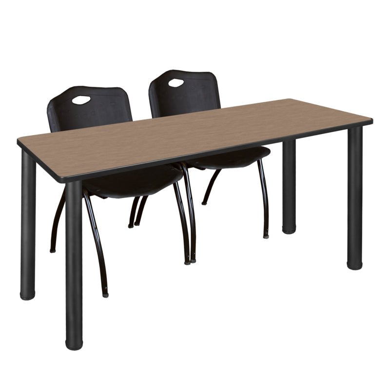 Reliable Regency Kee Training Table with 2 M Stack Chairs 60"W x 24"D x 29"H (REG - MT6024 - 47) - SchoolOutlet