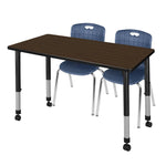 Adaptable Regency Kee Mobile Learning Environment table with 2 Andy stack chairs 60