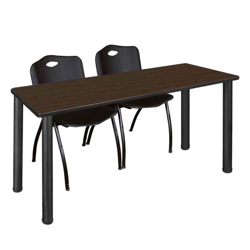 Reliable Regency Kee Training Table with 2 M Stack Chairs 60"W x 24"D x 29"H (REG - MT6024 - 47) - SchoolOutlet