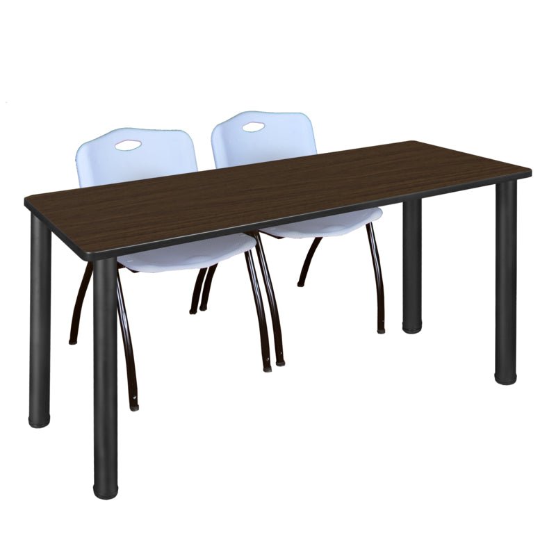 Reliable Regency Kee Training Table with 2 M Stack Chairs 60"W x 24"D x 29"H (REG - MT6024 - 47) - SchoolOutlet