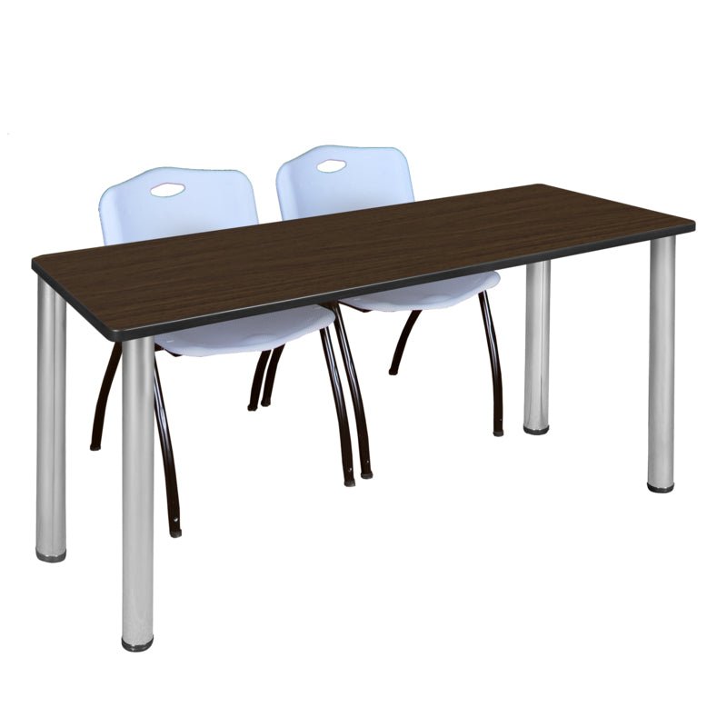 Reliable Regency Kee Training Table with 2 M Stack Chairs 60"W x 24"D x 29"H (REG - MT6024 - 47) - SchoolOutlet