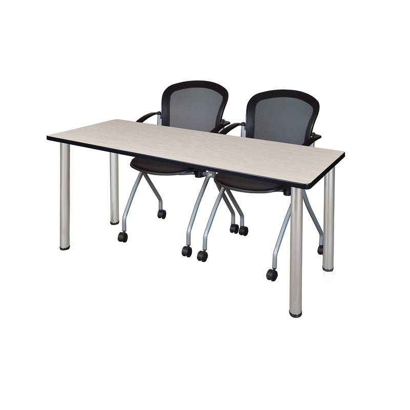 Reliable Regency Kee Training Table with 2 Cadence Nesting Chairs 60"W x 24"D x 29"H (REG - MT6024 - 23) - SchoolOutlet