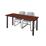 Regency Kee Professional Training Table Suite with 2 Zeng Stack Chairs 66