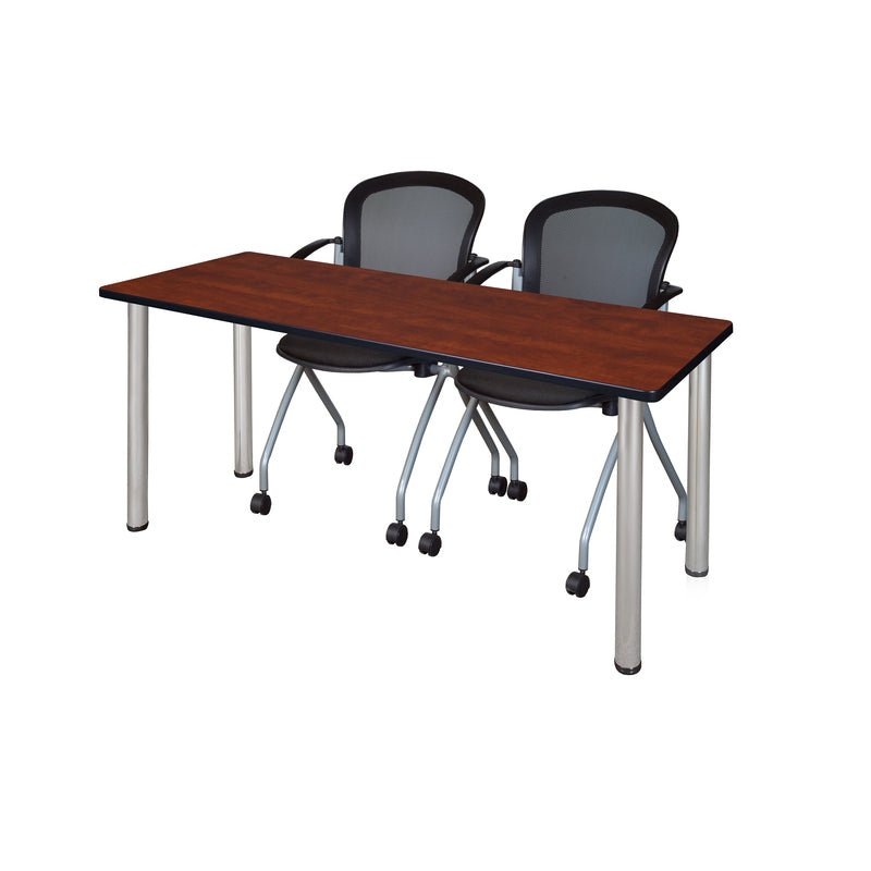 Reliable Regency Kee Training Table with 2 Cadence Nesting Chairs 66"W x 24"D x 29"H (REG - MT6624 - 23) - SchoolOutlet