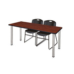 Regency Kee Professional Training Table Suite with 2 Zeng Stack Chairs 66