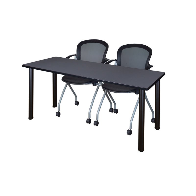 Reliable Regency Kee Training Table with 2 Cadence Nesting Chairs 66"W x 24"D x 29"H (REG - MT6624 - 23) - SchoolOutlet