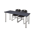 Regency Kee Professional Training Table Suite with 2 Zeng Stack Chairs 66