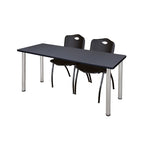 Regency Kee Professional Training Table Suite with 2 M Stack Chairs 66