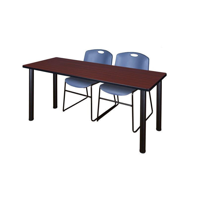 Regency Kee Professional Training Table Suite with 2 Zeng Stack Chairs 66"W x 24"D x 29"H (REG - MT6624 - 44) - SchoolOutlet