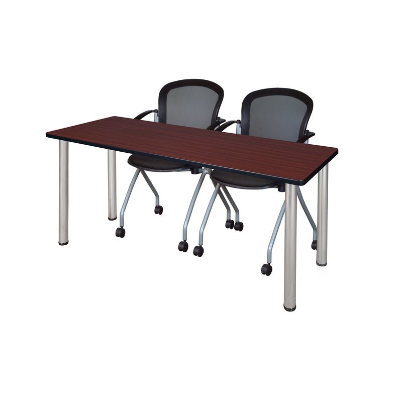Reliable Regency Kee Training Table with 2 Cadence Nesting Chairs 66"W x 24"D x 29"H (REG - MT6624 - 23) - SchoolOutlet