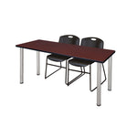 Regency Kee Professional Training Table Suite with 2 Zeng Stack Chairs 66