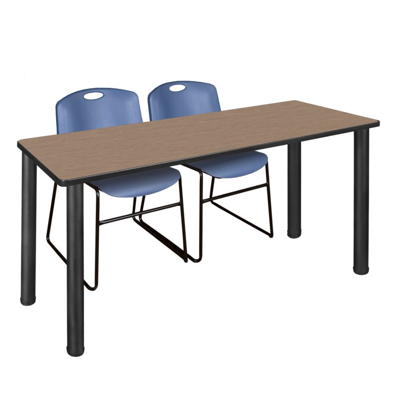 Regency Kee Professional Training Table Suite with 2 Zeng Stack Chairs 66"W x 24"D x 29"H (REG - MT6624 - 44) - SchoolOutlet