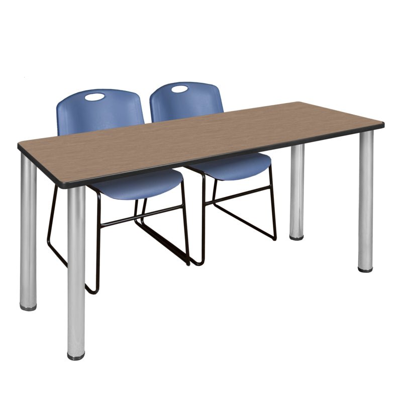 Regency Kee Professional Training Table Suite with 2 Zeng Stack Chairs 66"W x 24"D x 29"H (REG - MT6624 - 44) - SchoolOutlet
