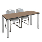 Regency Kee Professional Training Table Suite with 2 Zeng Stack Chairs 66