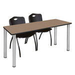 Regency Kee Professional Training Table Suite with 2 M Stack Chairs 66