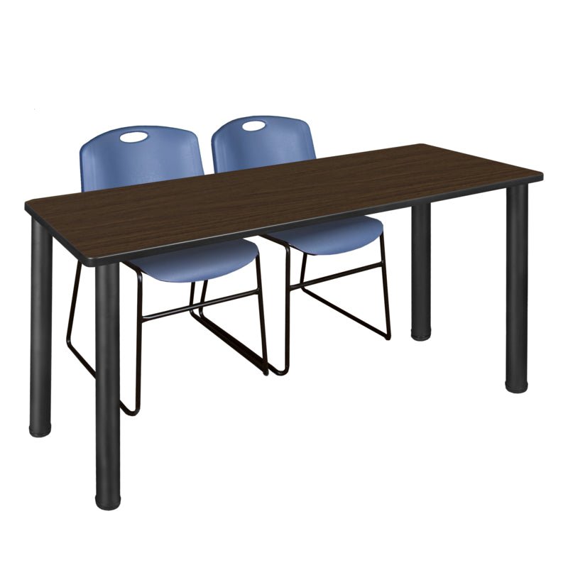Regency Kee Professional Training Table Suite with 2 Zeng Stack Chairs 66"W x 24"D x 29"H (REG - MT6624 - 44) - SchoolOutlet