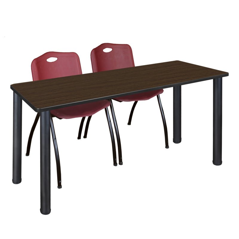 Regency Kee Professional Training Table Suite with 2 M Stack Chairs 66"W x 24"D x 29"H (REG - MT6624 - 47) - SchoolOutlet