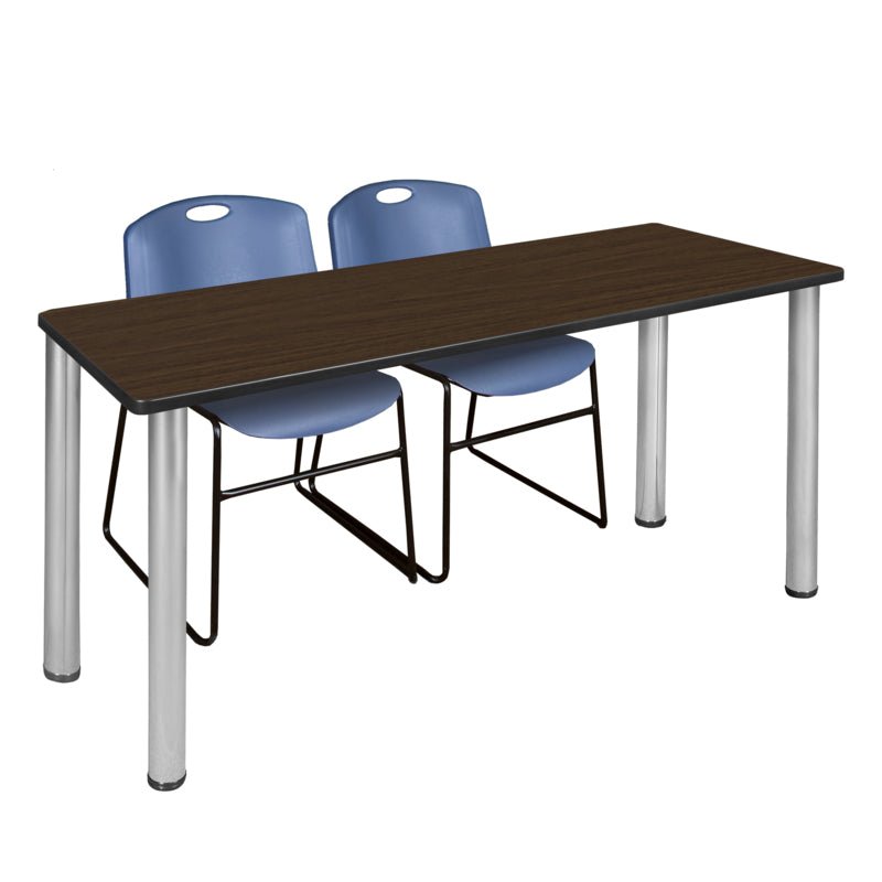 Regency Kee Professional Training Table Suite with 2 Zeng Stack Chairs 66"W x 24"D x 29"H (REG - MT6624 - 44) - SchoolOutlet