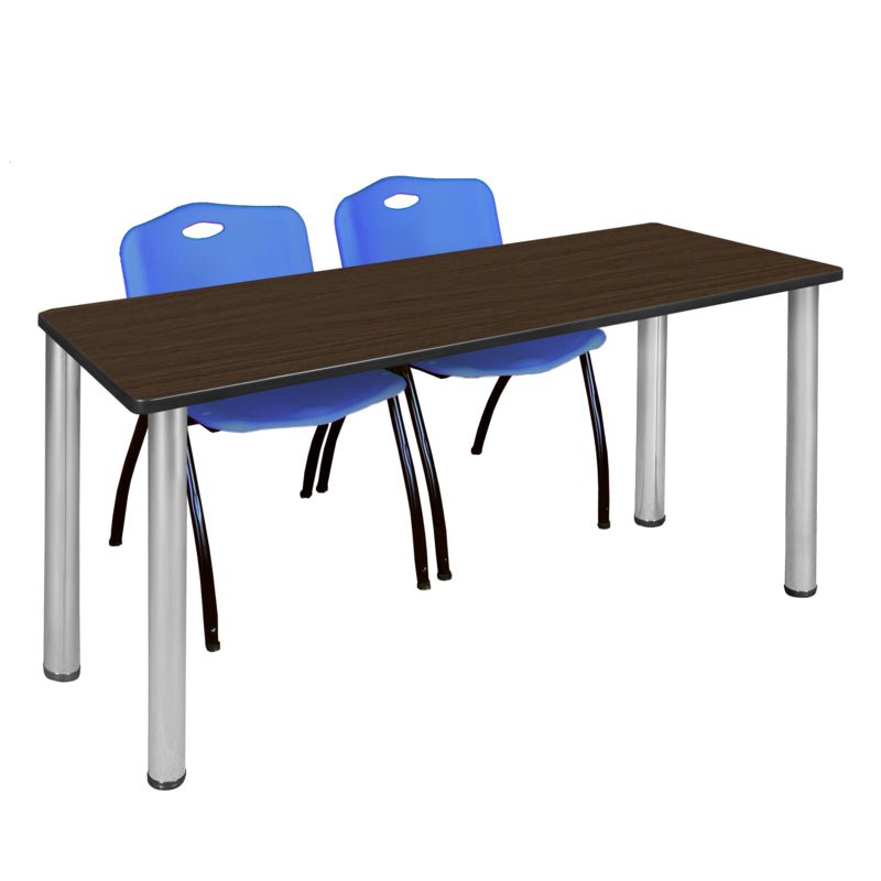 Regency Kee Professional Training Table Suite with 2 M Stack Chairs 66"W x 24"D x 29"H (REG - MT6624 - 47) - SchoolOutlet