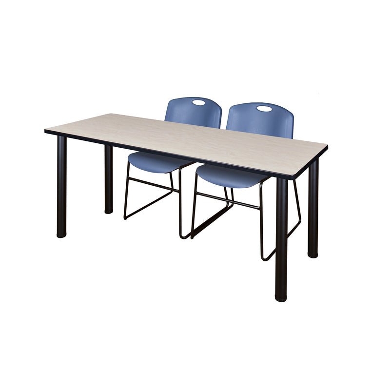 Regency Kee Professional Training Table Suite with 2 Zeng Stack Chairs 66"W x 24"D x 29"H (REG - MT6624 - 44) - SchoolOutlet