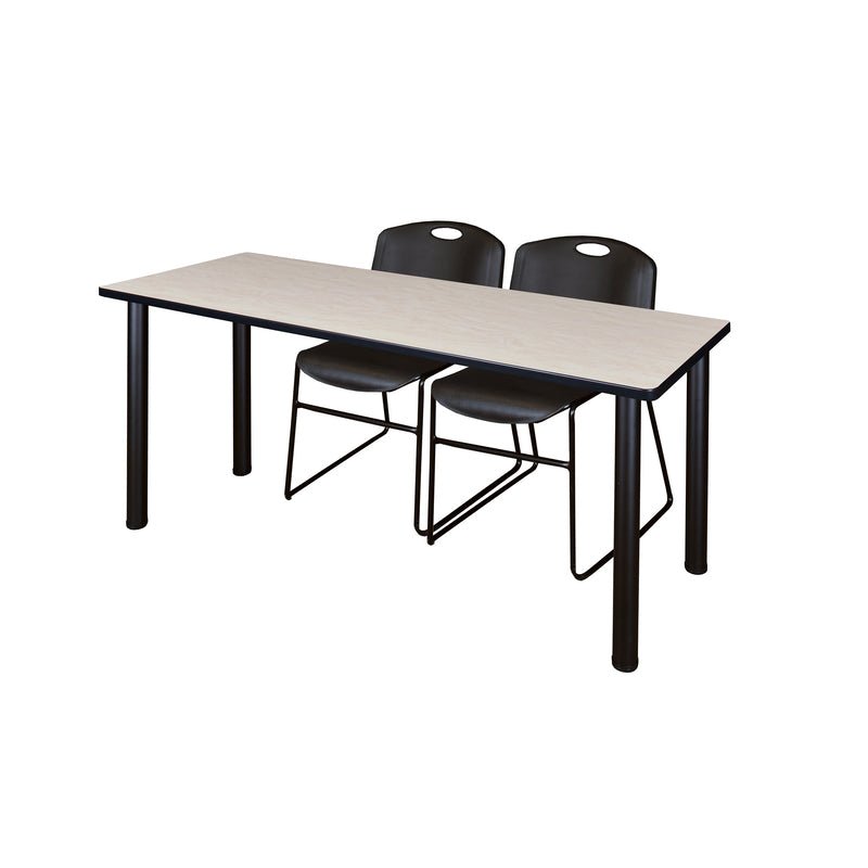 Regency Kee Professional Training Table Suite with 2 Zeng Stack Chairs 66"W x 24"D x 29"H (REG - MT6624 - 44) - SchoolOutlet