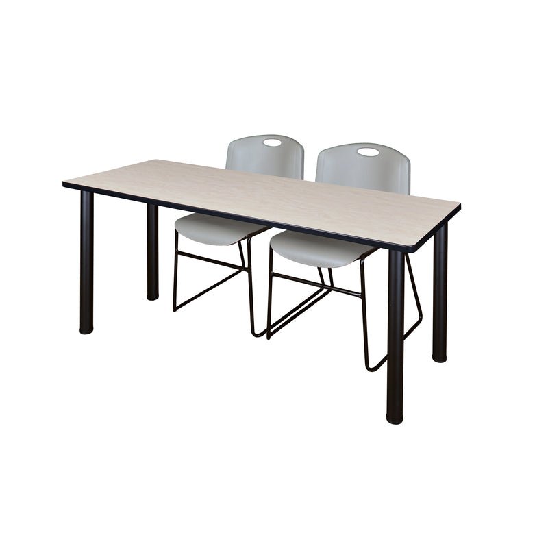 Regency Kee Professional Training Table Suite with 2 Zeng Stack Chairs 66"W x 24"D x 29"H (REG - MT6624 - 44) - SchoolOutlet
