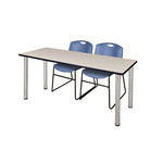 Regency Kee Professional Training Table Suite with 2 Zeng Stack Chairs 66
