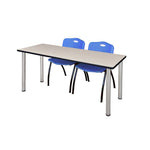 Regency Kee Professional Training Table Suite with 2 M Stack Chairs 66