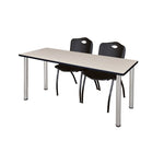 Regency Kee Professional Training Table Suite with 2 M Stack Chairs 66