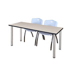 Regency Kee Professional Training Table Suite with 2 M Stack Chairs 66