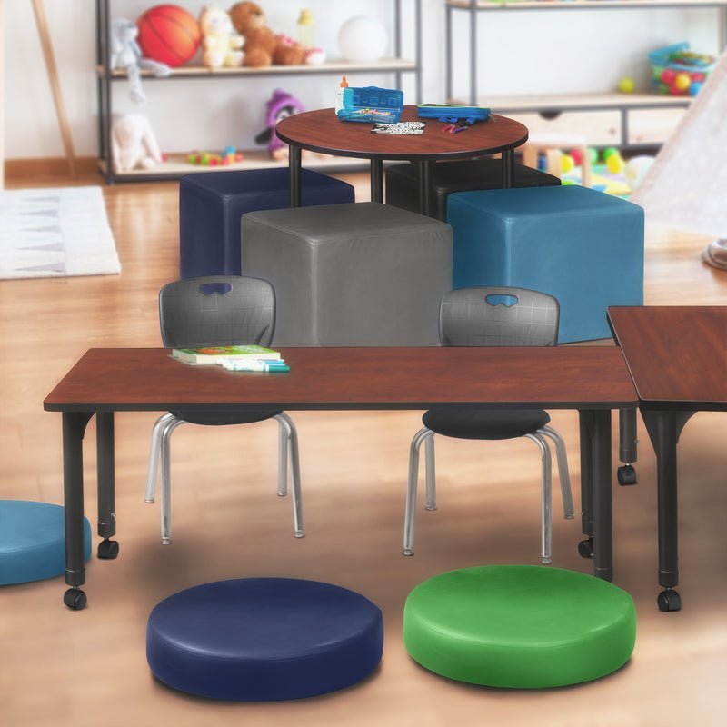 Regency Kee Flexible Mobile Classroom Set with 2 Andy Stack Chairs 72W" x 24D" x 23 - 34H" (REG - MT7224 - 45) - SchoolOutlet