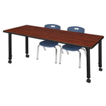 Regency Kee Flexible Mobile Classroom Set with 2 Andy Stack Chairs 72W