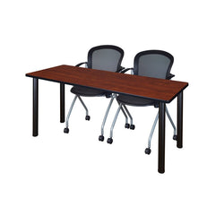 Reliable Regency Kee Training Table with 2 Cadence Nesting Chairs 72"W x 24"D x 29"H (REG-MT7224-23)