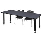 Regency Kee Flexible Mobile Classroom Set with 2 Andy Stack Chairs 72W