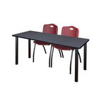 Regency Kee Training Table with 2 M Stack Chairs 72W