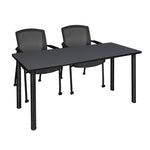 Regency Kee Professional Collaborative Workspace Suite with 2 Knight Mesh Guest Chairs 72