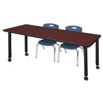 Regency Kee Flexible Mobile Classroom Set with 2 Andy Stack Chairs 72W