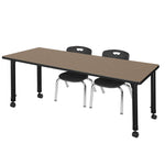 Regency Kee Flexible Mobile Classroom Set with 2 Andy Stack Chairs 72W