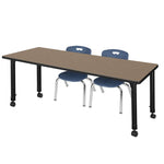 Regency Kee Flexible Mobile Classroom Set with 2 Andy Stack Chairs 72W