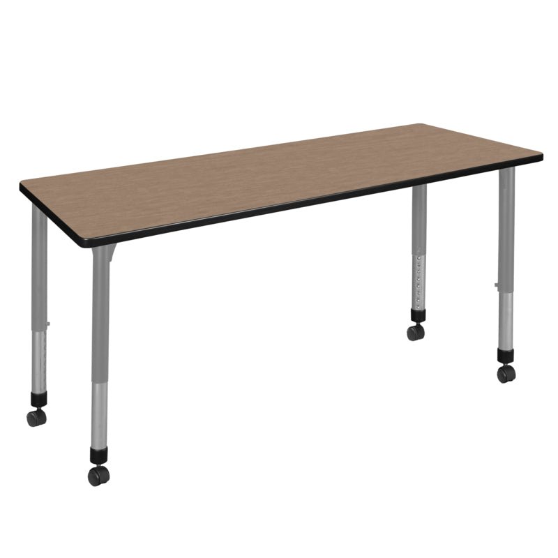 Regency Kee Height Adjustable Mobile Classroom Activity Table 72"W x 24"D x 23"H - 34"H (REG - MT7224C) - SchoolOutlet
