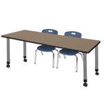 Regency Kee Flexible Mobile Classroom Set with 2 Andy Stack Chairs 72W