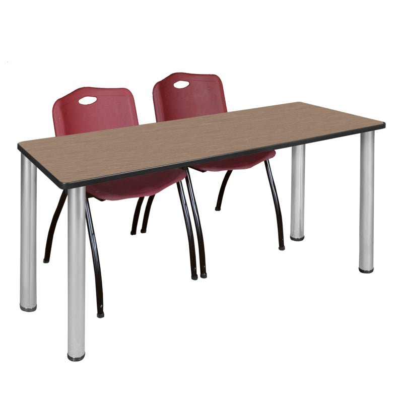 Regency Kee Training Table with 2 M Stack Chairs 72W" x 24D" x 29H" (REG - MT7224 - 47) - SchoolOutlet