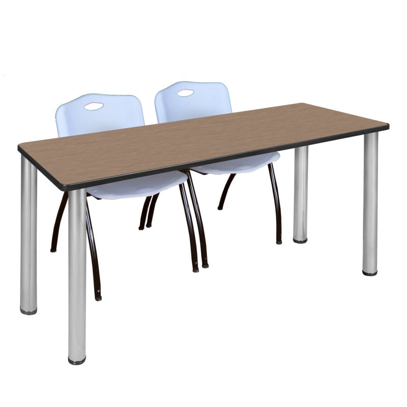 Regency Kee Training Table with 2 M Stack Chairs 72W" x 24D" x 29H" (REG - MT7224 - 47) - SchoolOutlet