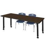 Regency Kee Flexible Mobile Classroom Set with 2 Andy Stack Chairs 72W
