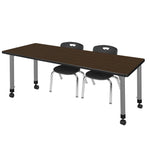 Regency Kee Flexible Mobile Classroom Set with 2 Andy Stack Chairs 72W